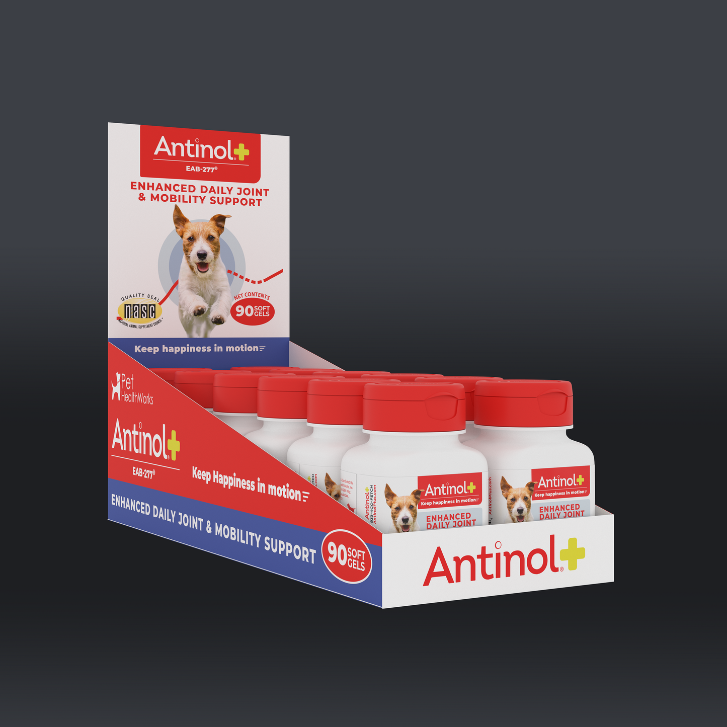 Antinol Plus - Master Pack - 144 90ct Bottles in Shipper Display